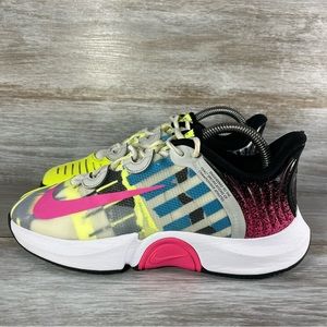 Nike Women's Multi-Color Athletic Sneakers - Pink, Neon Yellow, Blue, Black